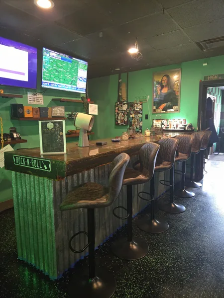 Bar counter and seating at Crossville Vapor, September 2026