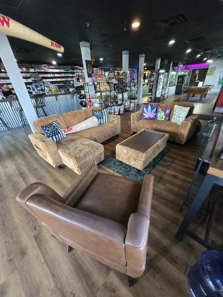 Sofas and armchairs in the Crossville Vapor lounge, August 2026